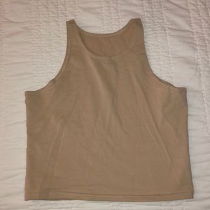 Tan cropped tank